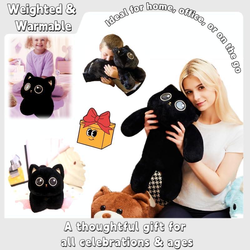 Peluche Calentable Uoozii Gato Negro 50 cm 1.74 kg