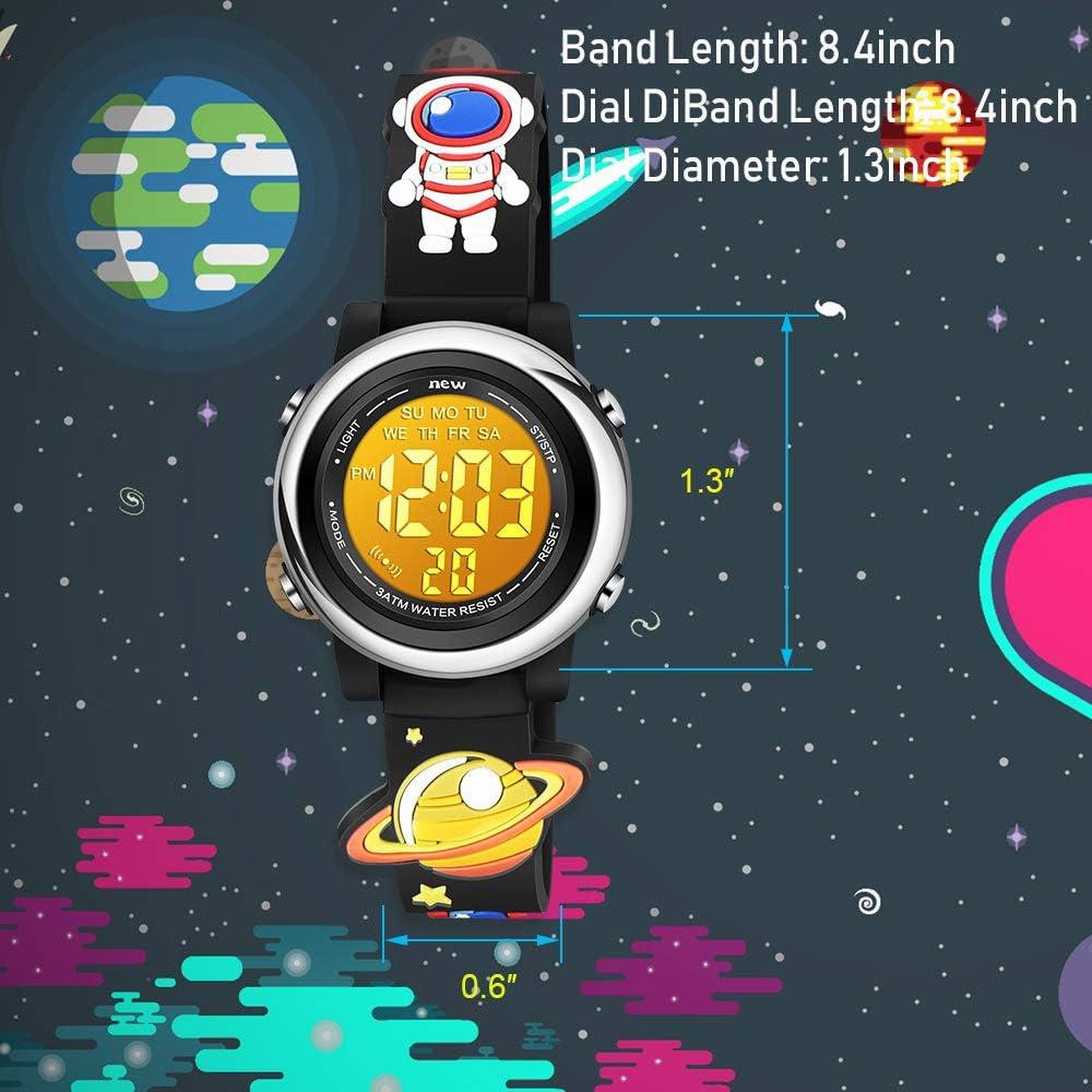 Reloj Digital Venhoo para Niños 3D Cartoon Impermeable