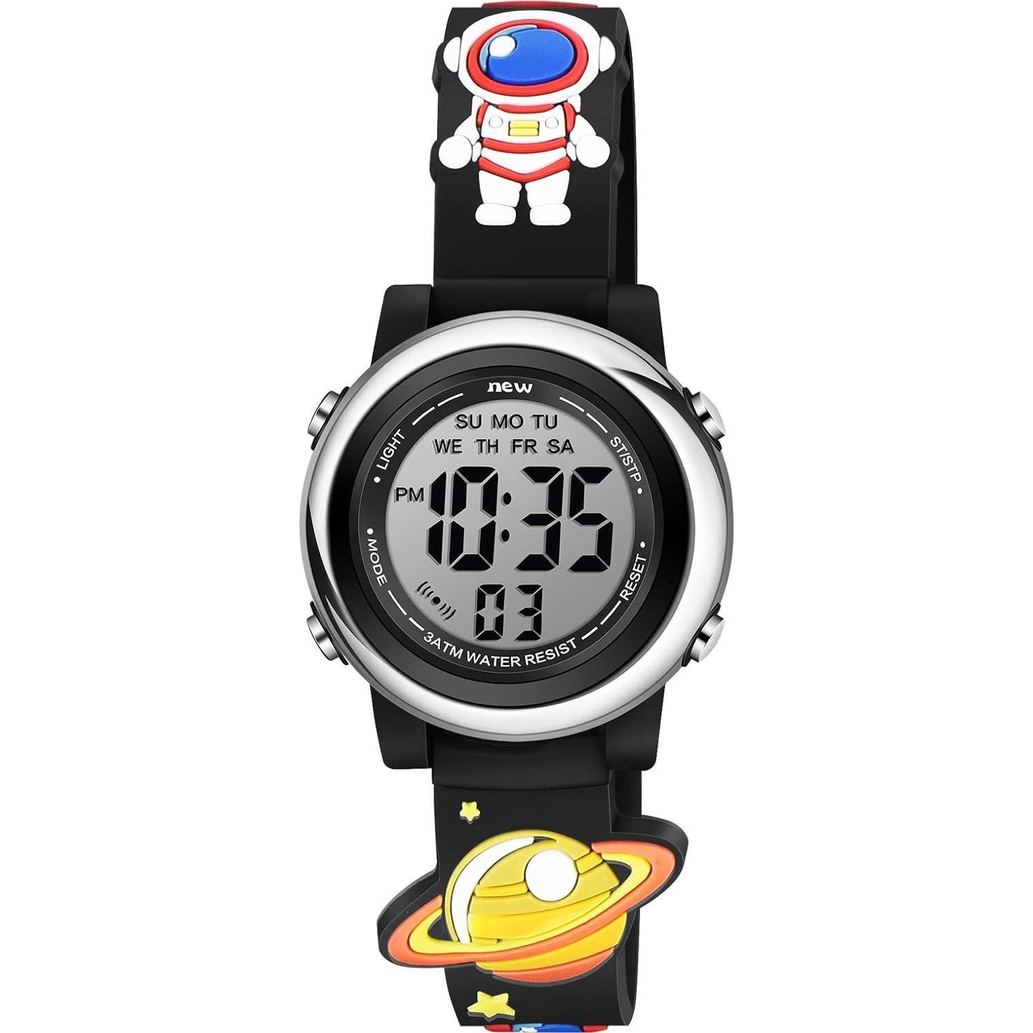 Reloj Digital Venhoo para Niños 3D Cartoon Impermeable