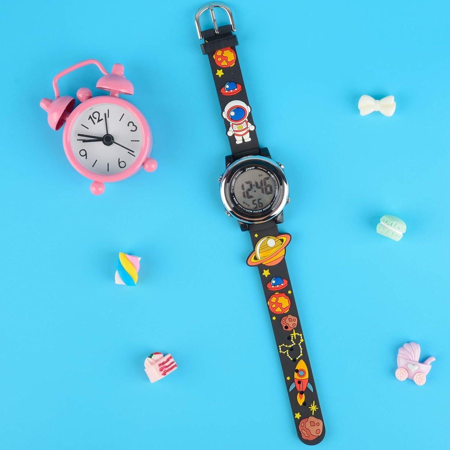 Reloj Digital Venhoo para Niños 3D Cartoon Impermeable