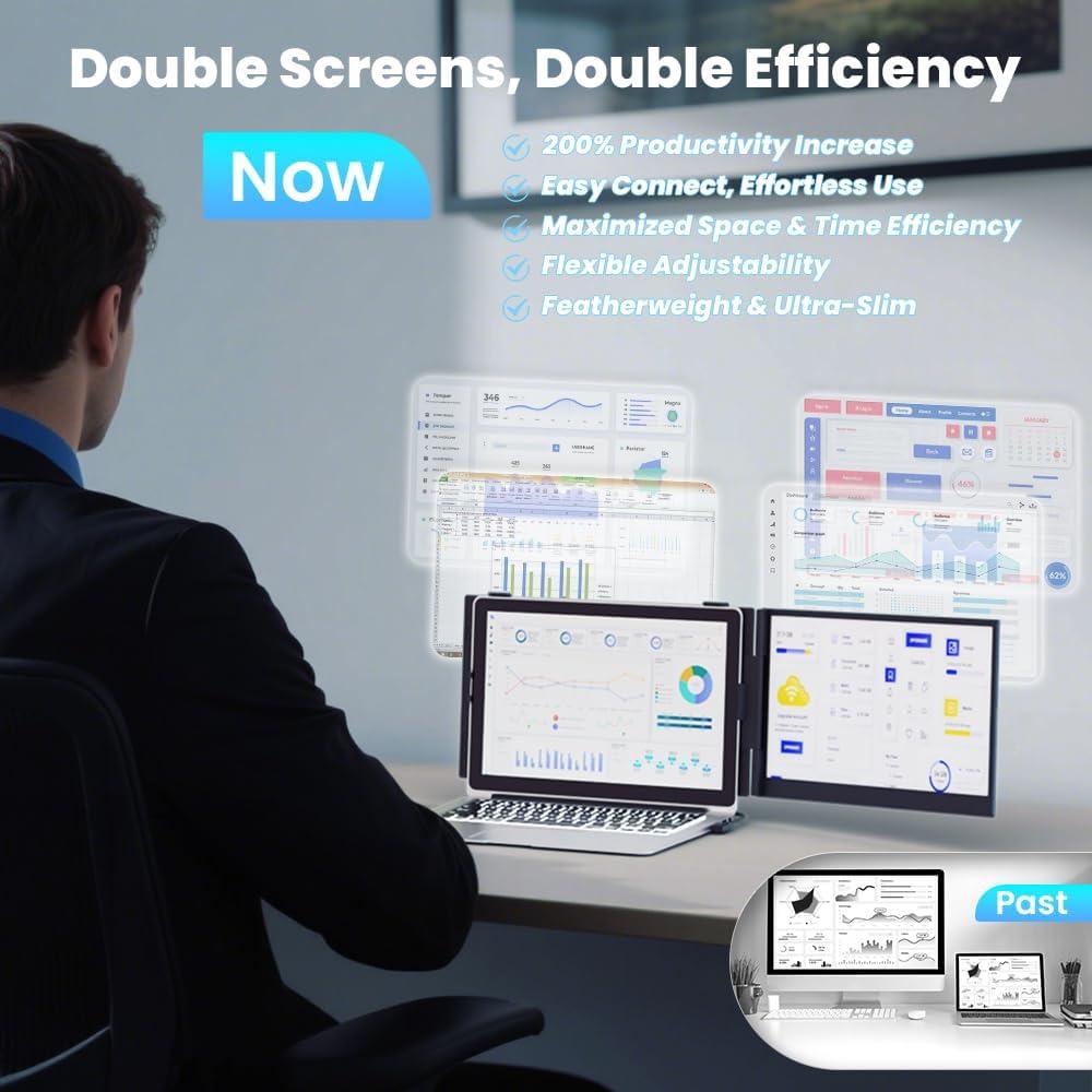 Extensor de Pantalla Portátil Hyangin S8 14" FHD 1080P Ultra Delgado