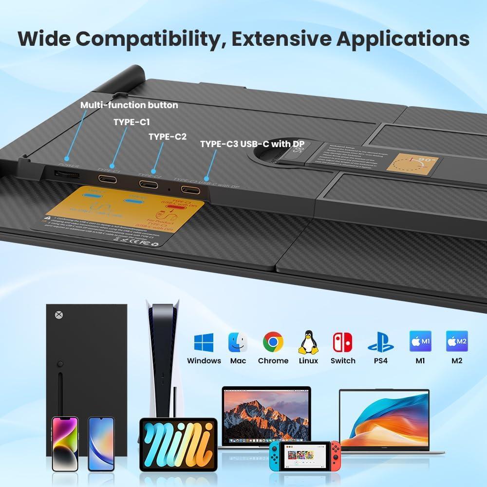 Extensor de Pantalla Portátil Hyangin S8 14" FHD 1080P Ultra Delgado