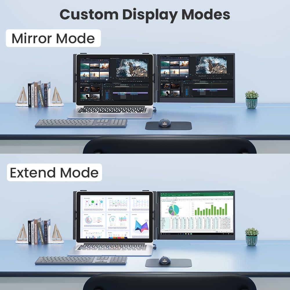 Extensor de Pantalla Portátil Hyangin S8 14" FHD 1080P Ultra Delgado
