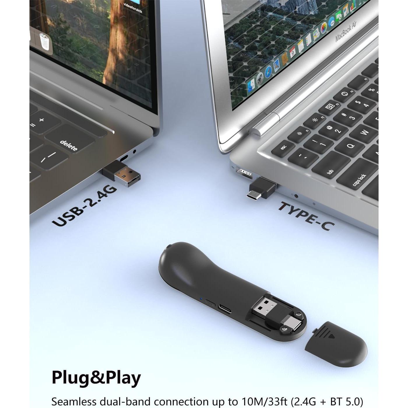 Ratón Aéreo Inalámbrico 3-Link D13PRO Touchpad Negro