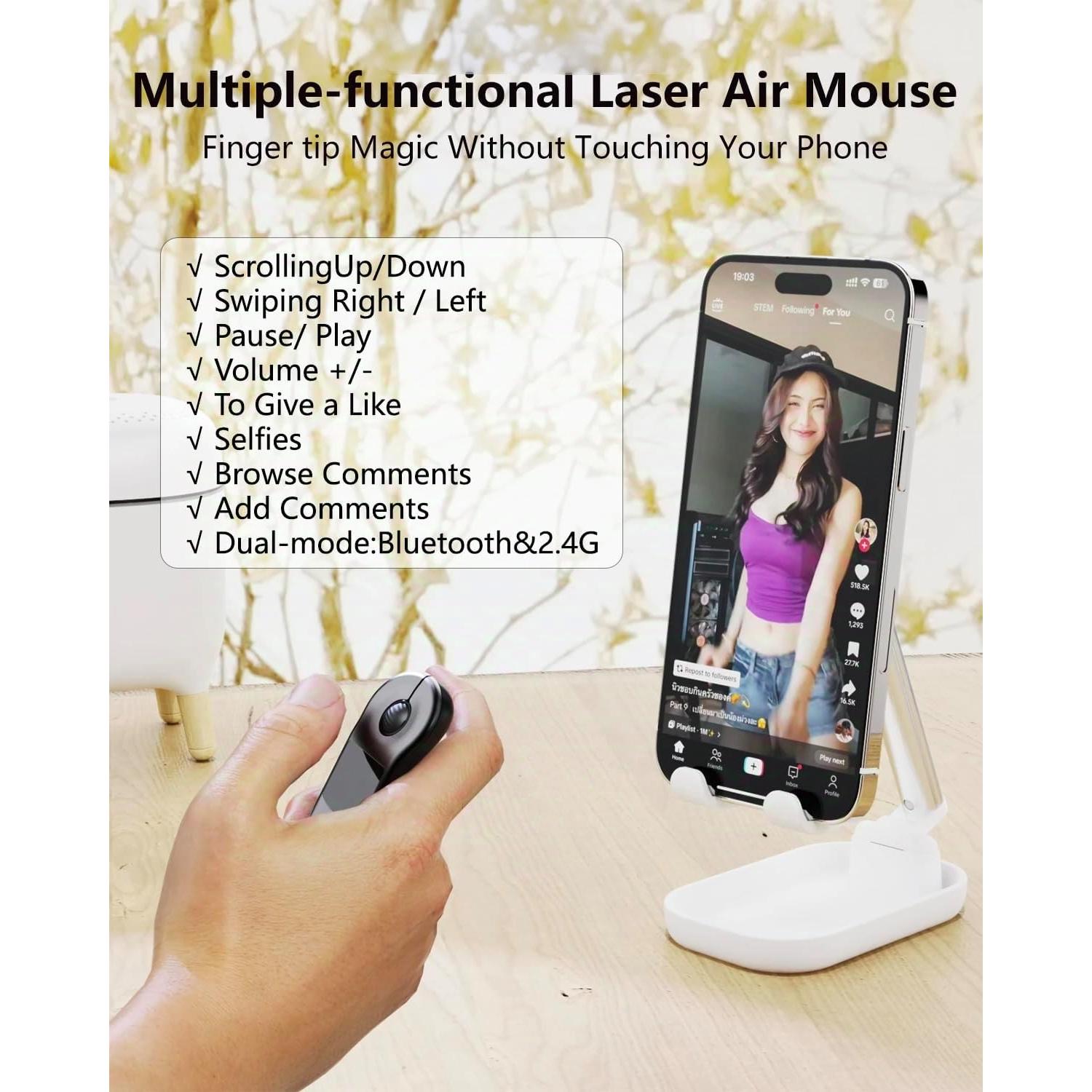 Ratón Aéreo Inalámbrico 3-Link D13PRO Touchpad Negro