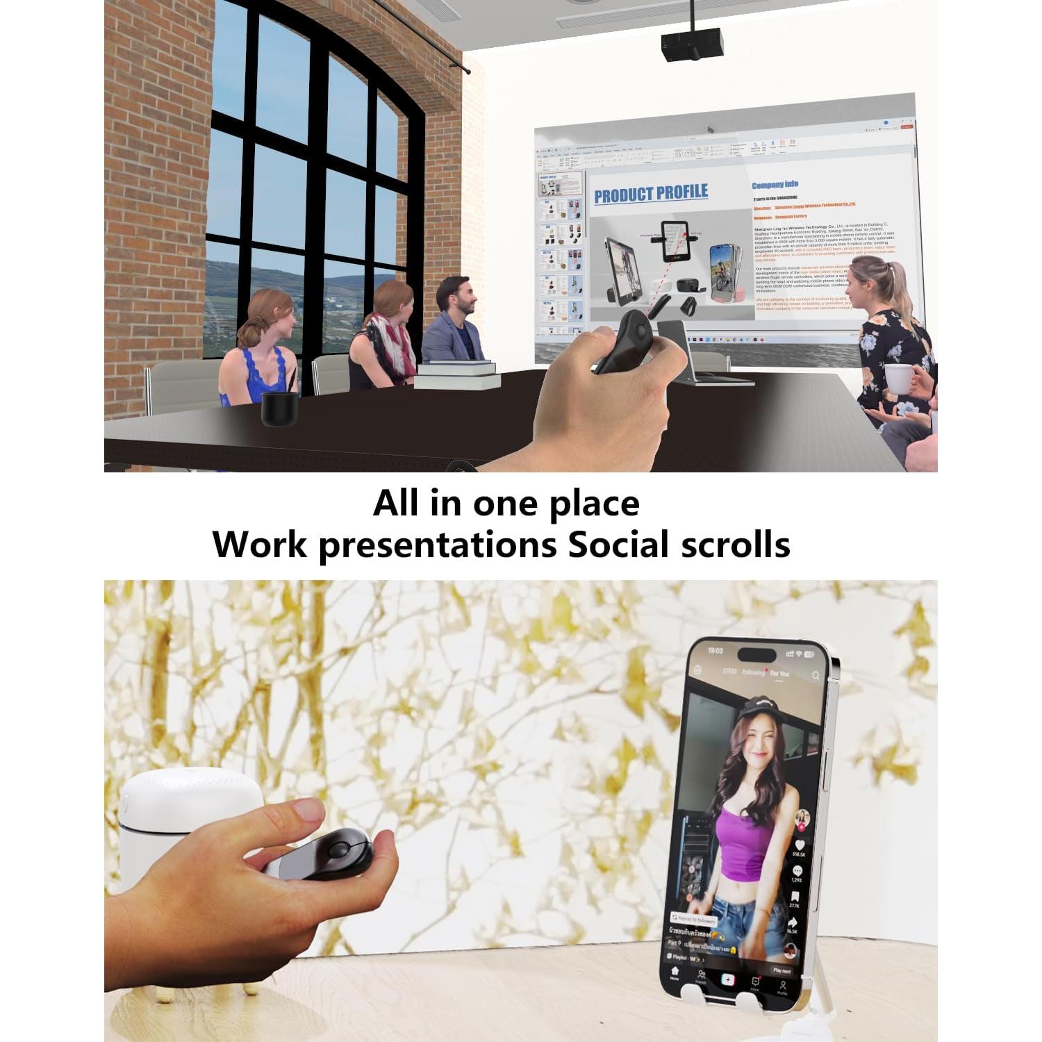 Ratón Aéreo Inalámbrico 3-Link D13PRO Touchpad Negro