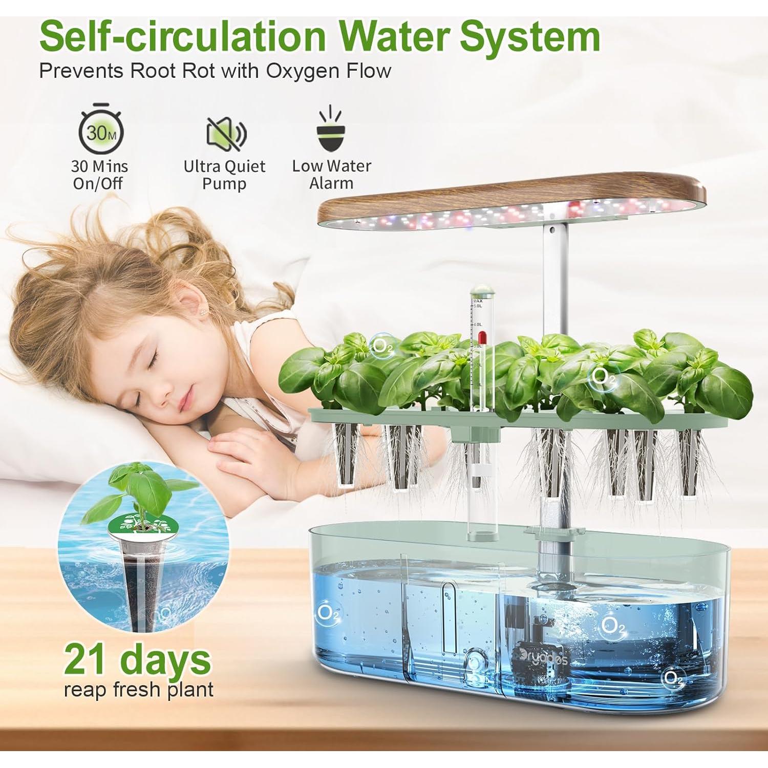 Sistema de Cultivo Hidropónico DRYADES 12 Cápsulas con Luz LED