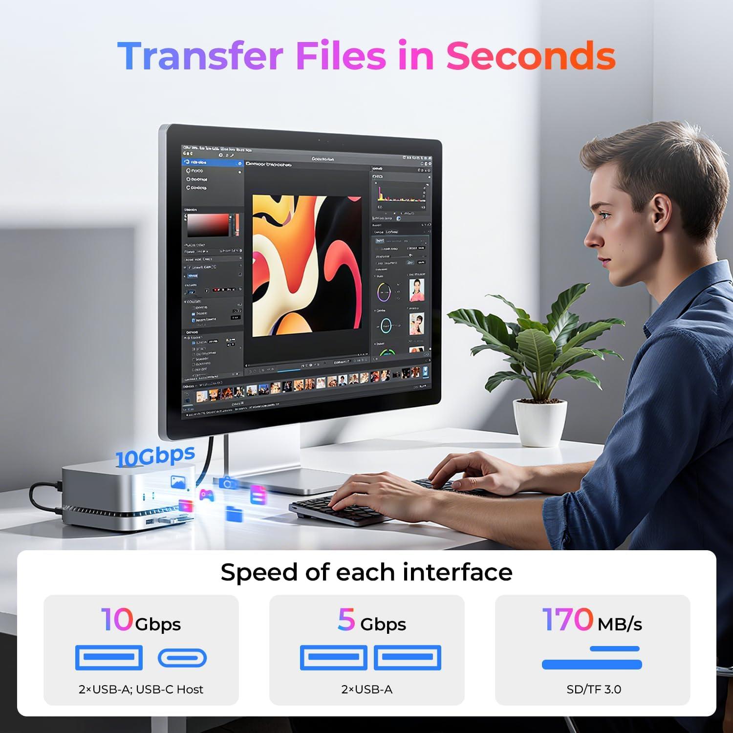 Dock Raycue para Mac Mini M4 con Soporte y Enclosure SSD 8TB