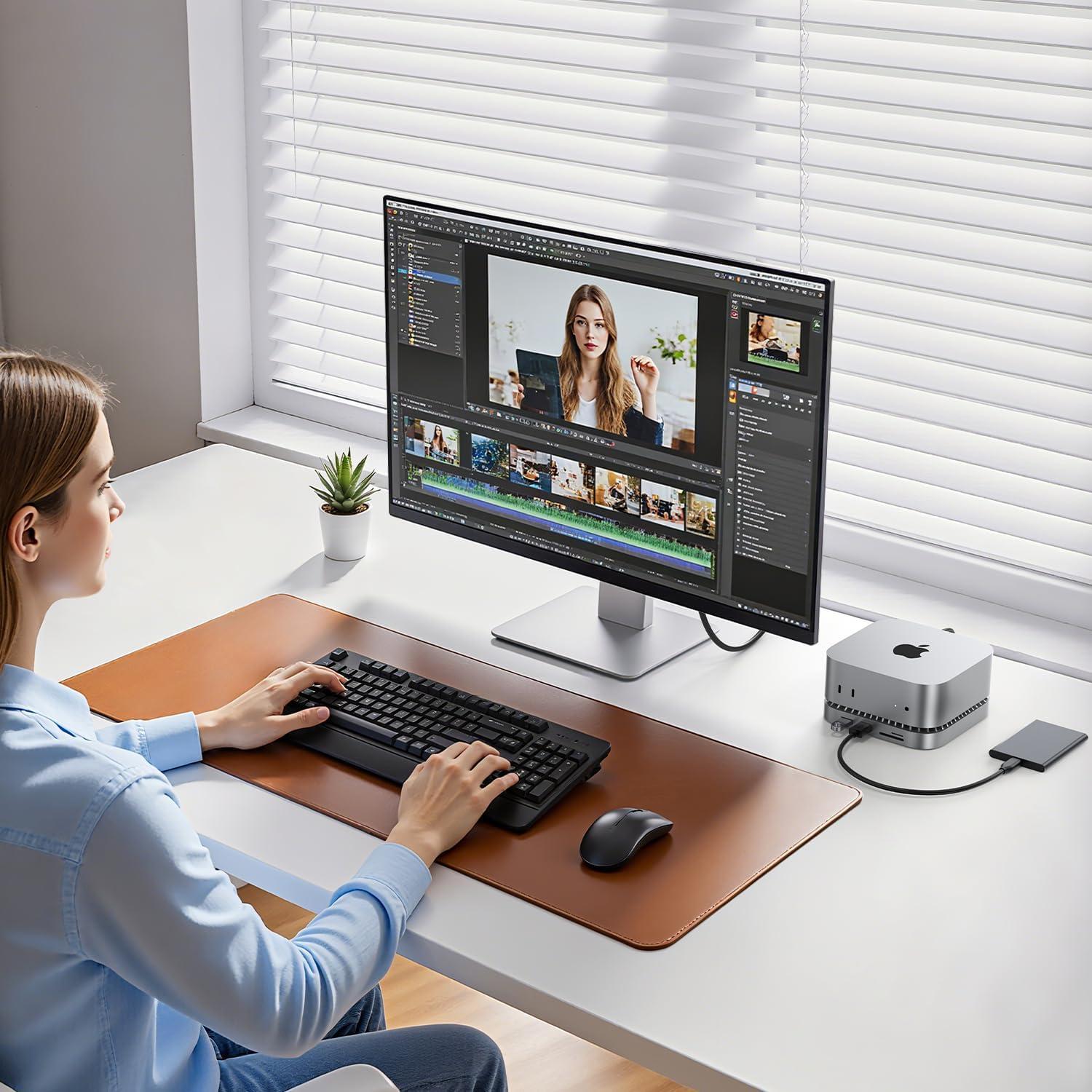 Dock Raycue para Mac Mini M4 con Soporte y Enclosure SSD 8TB