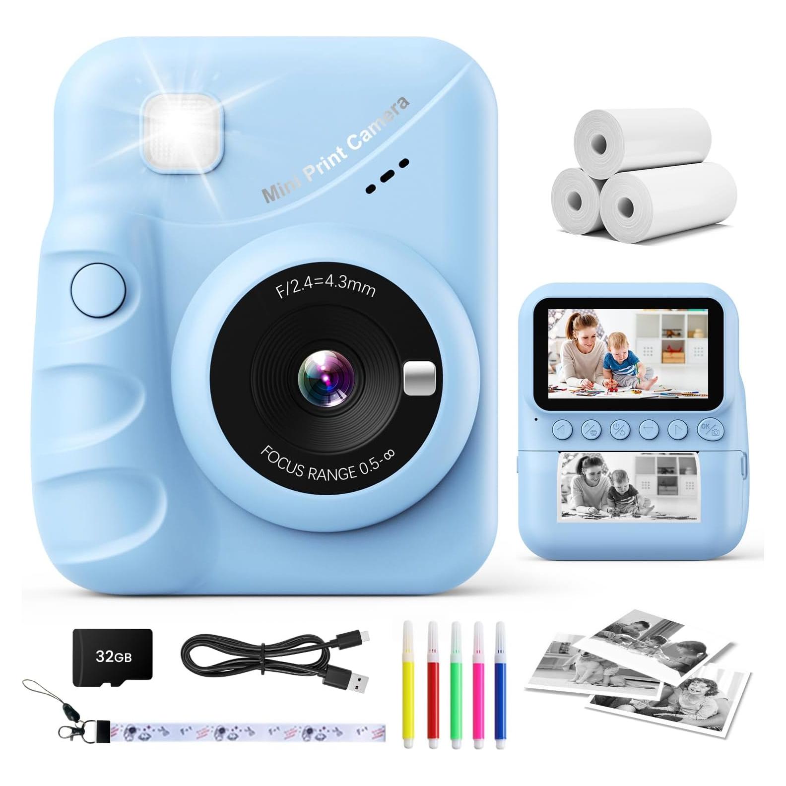 Cámara Instantánea CalineGam M9 para Niños 48MP Azul