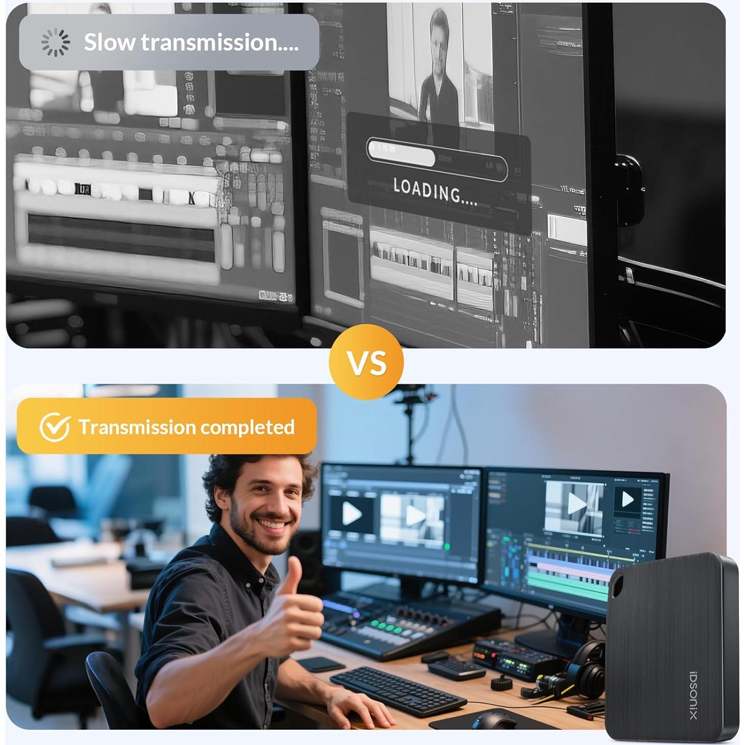 SSD Externo iDsonix 256GB USB 3.2 Alta Velocidad 466MB/s