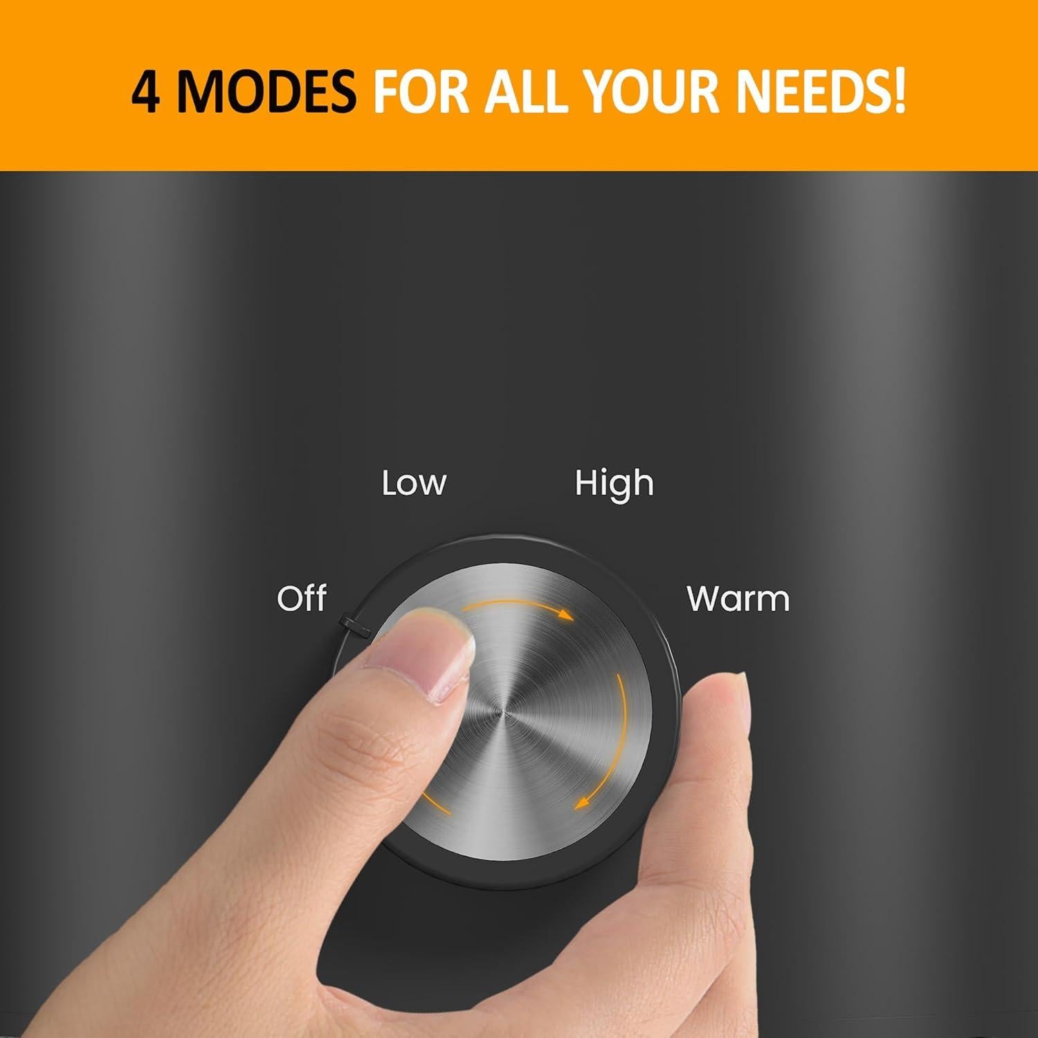 Olla de Cocción Lenta SUNVIVI 2QT Cerámica Desmontable Negra