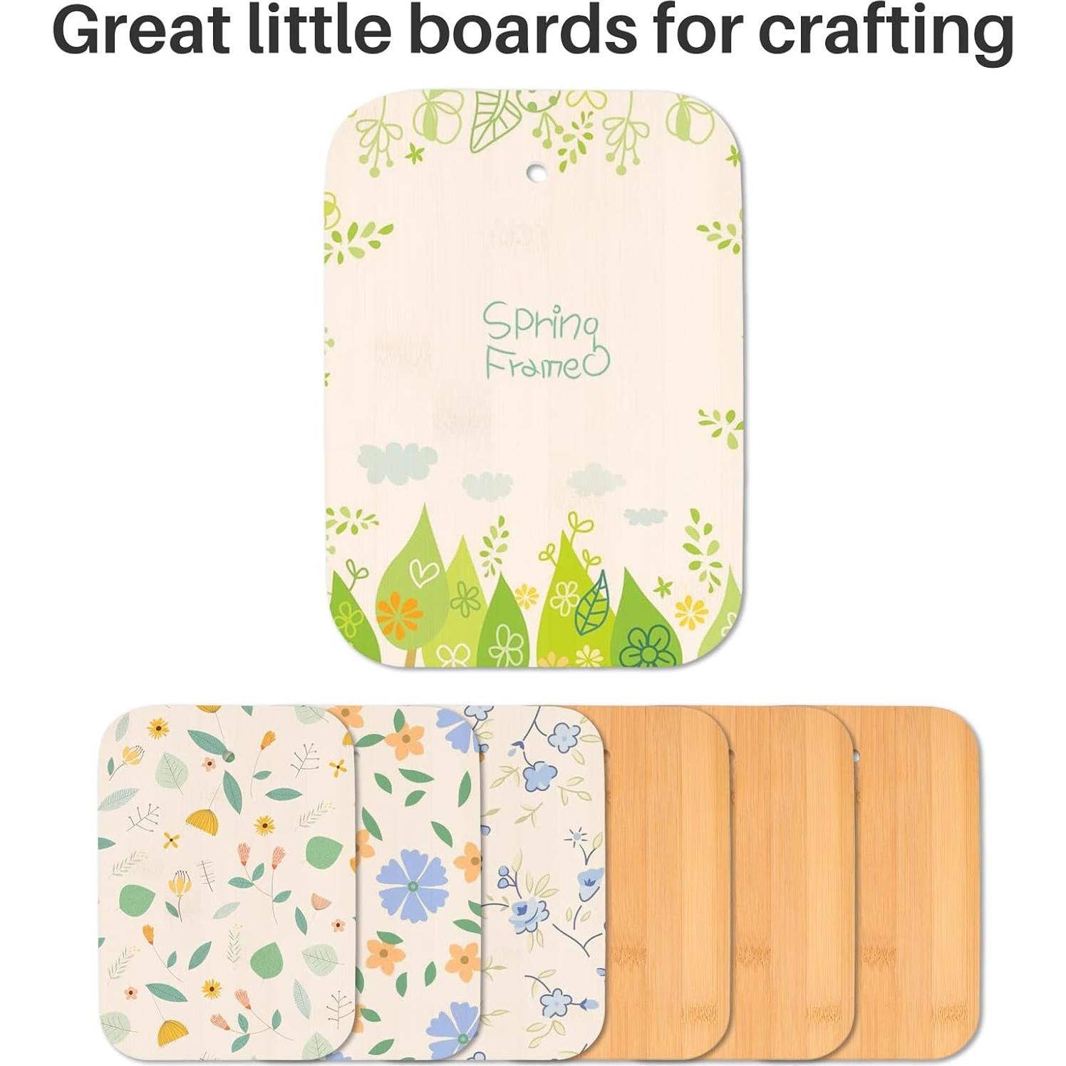 Juego de 6 Tablas de Cortar de Bambú HTB con Soporte