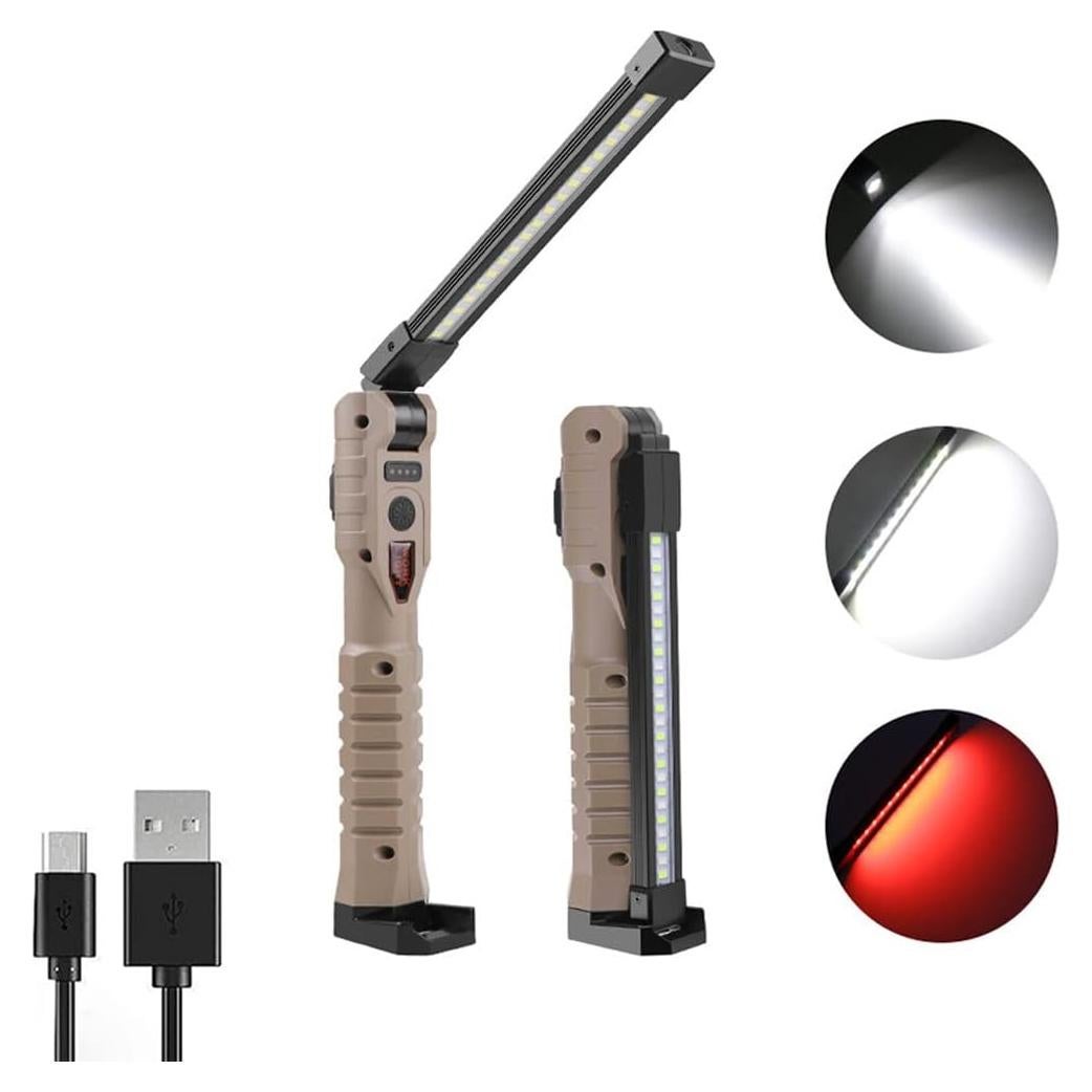 Luz de trabajo LED LUXJUMPER 2000 lúmenes 7 modos recargable