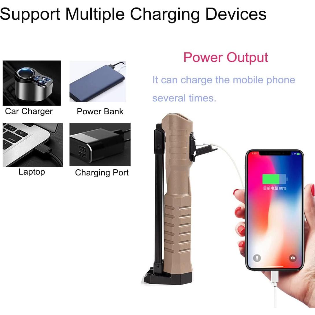 Luz de trabajo LED LUXJUMPER 2000 lúmenes 7 modos recargable