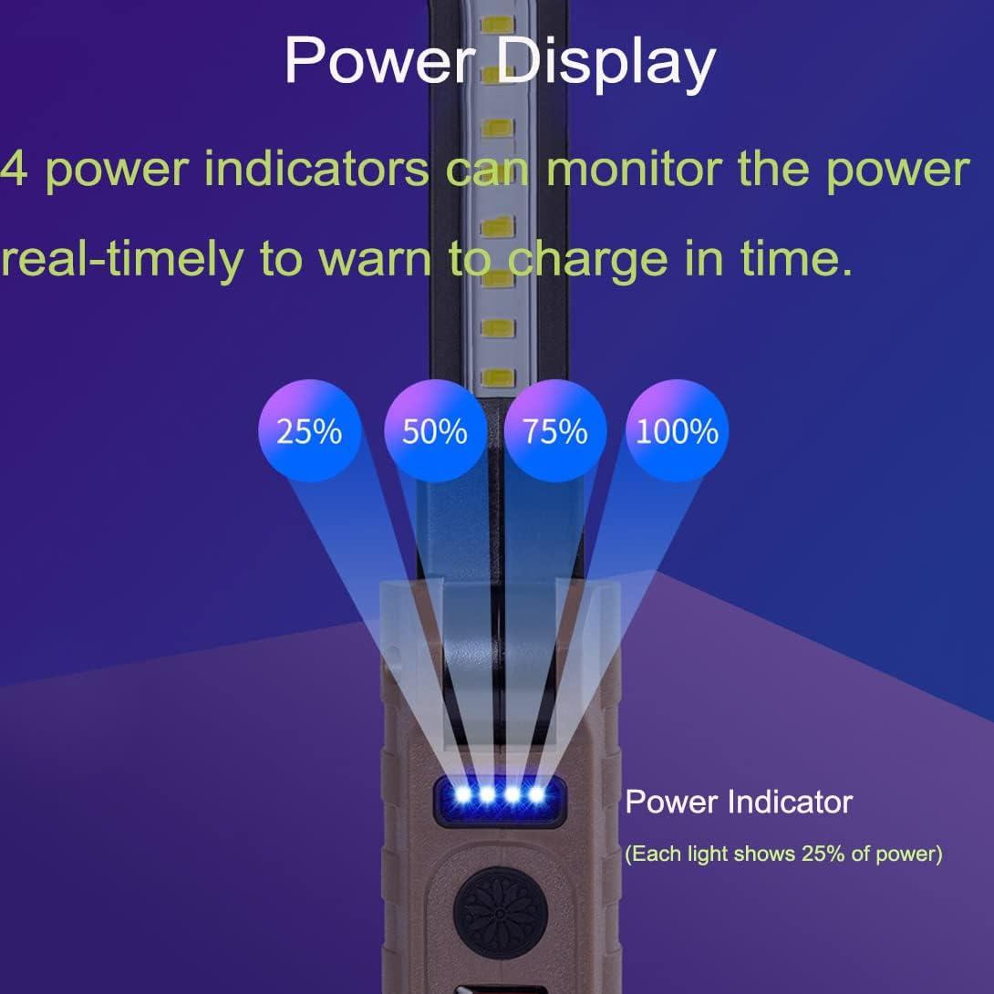 Luz de trabajo LED LUXJUMPER 2000 lúmenes 7 modos recargable