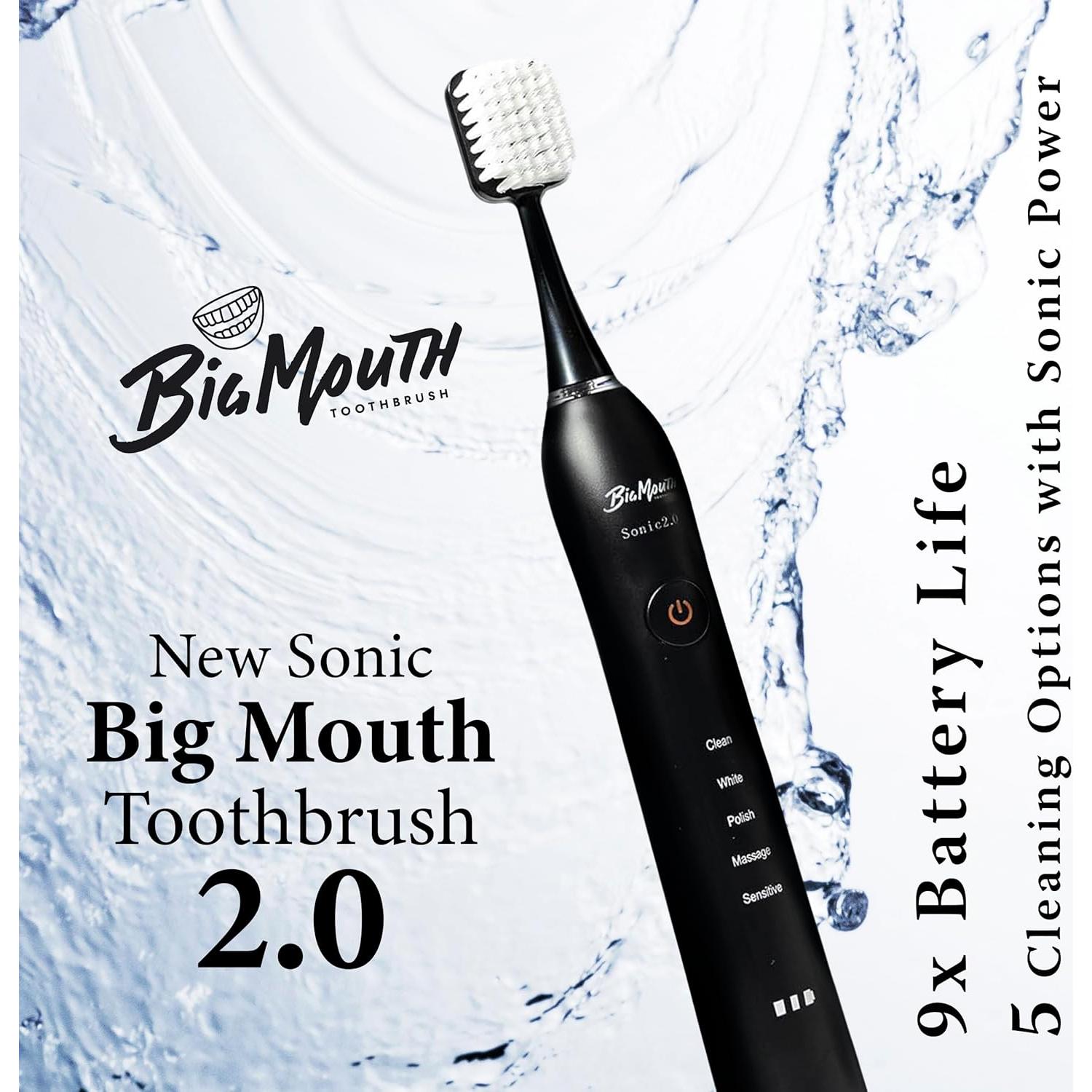 Cepillo de dientes eléctrico Dr Bobbi Big Mouth negro | 5 modos de limpieza