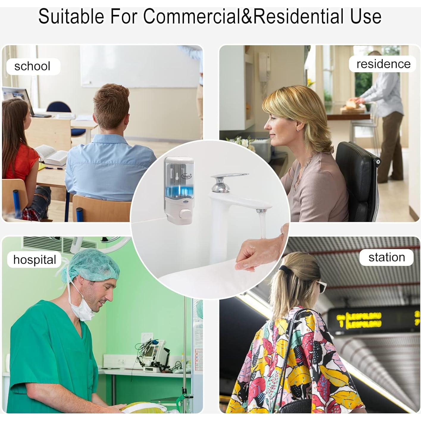 Dispensador de Jabón Manual Fengjie F-1101, 300ml, Pared