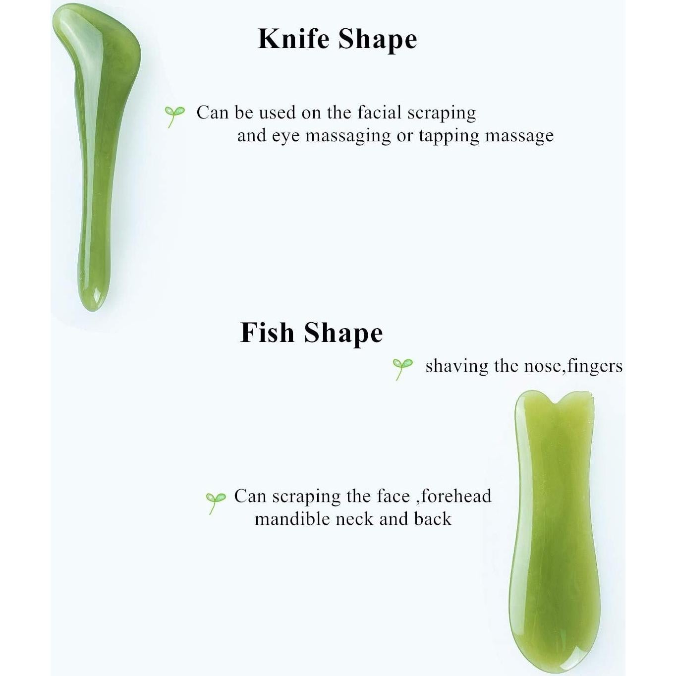 Juego de 7 herramientas de masaje Gua Sha YUYONGTANG - Resina Natural