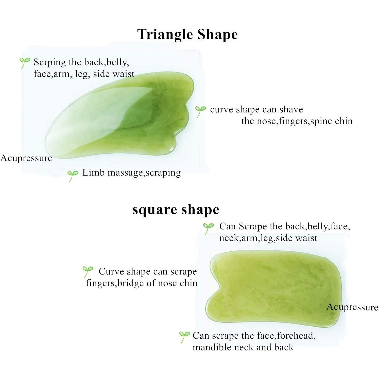 Juego de 7 herramientas de masaje Gua Sha YUYONGTANG - Resina Natural