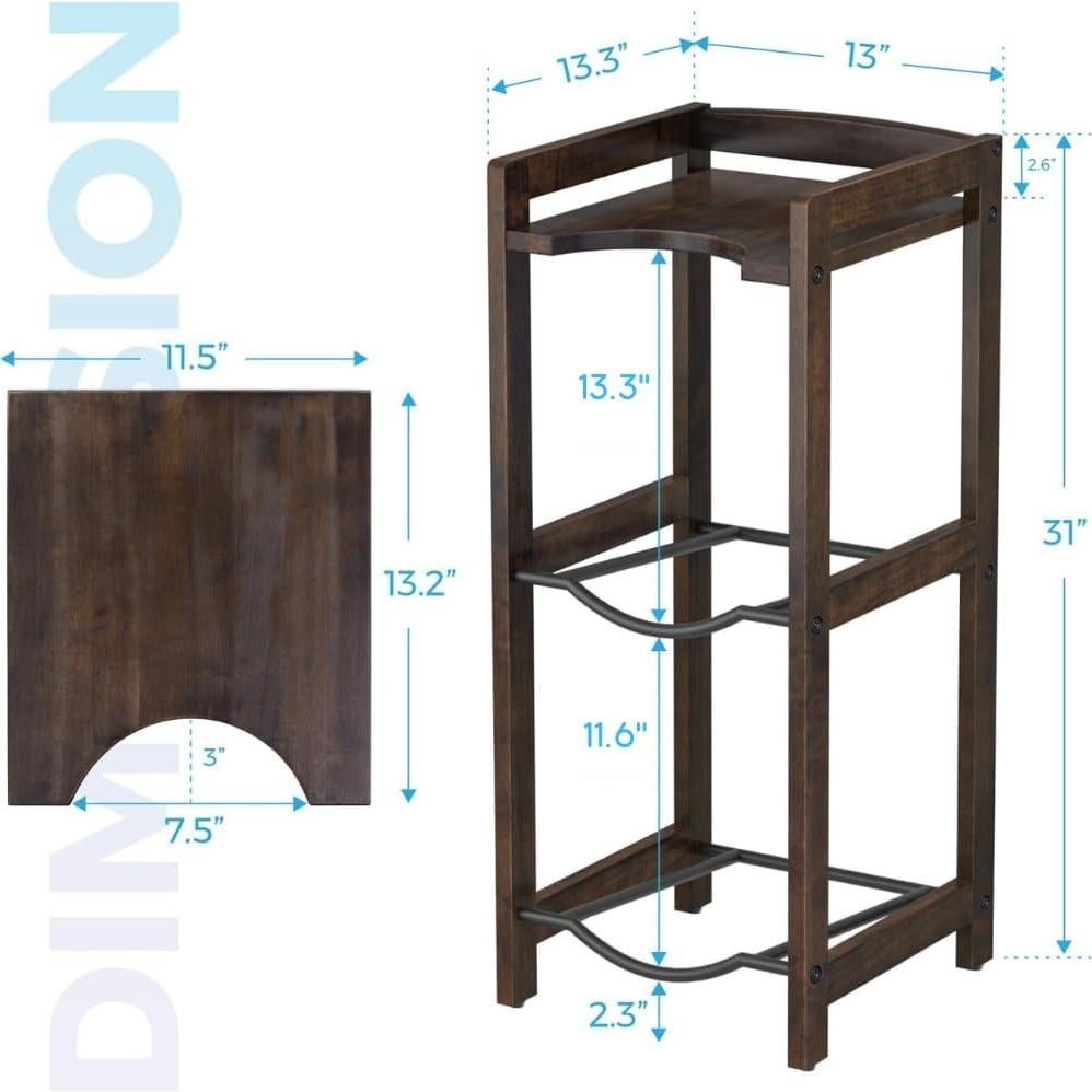 Soporte de madera LASIDO para jarras de agua 5 galones 31 cm