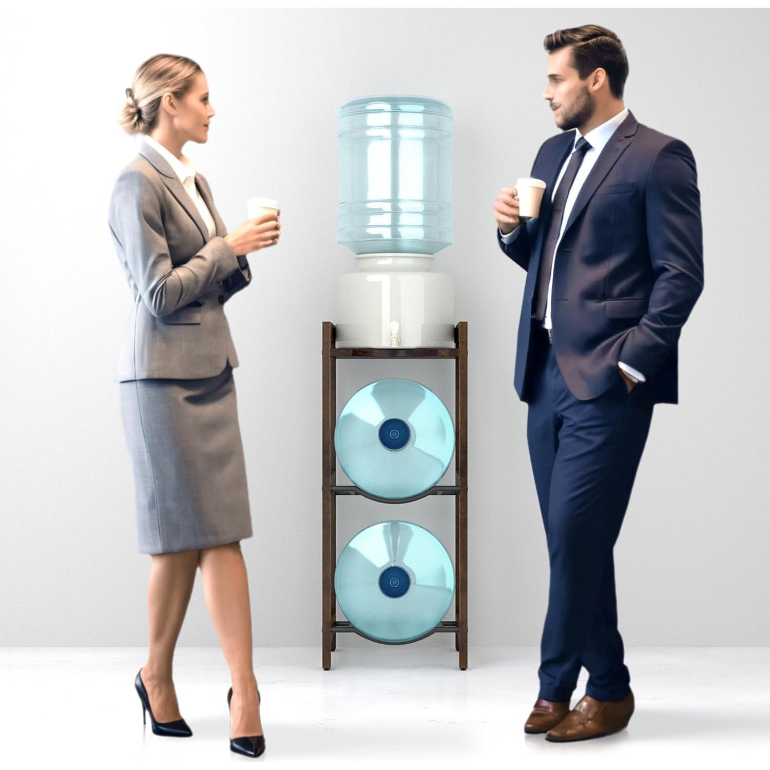 Soporte de madera LASIDO para jarras de agua 5 galones 31 cm