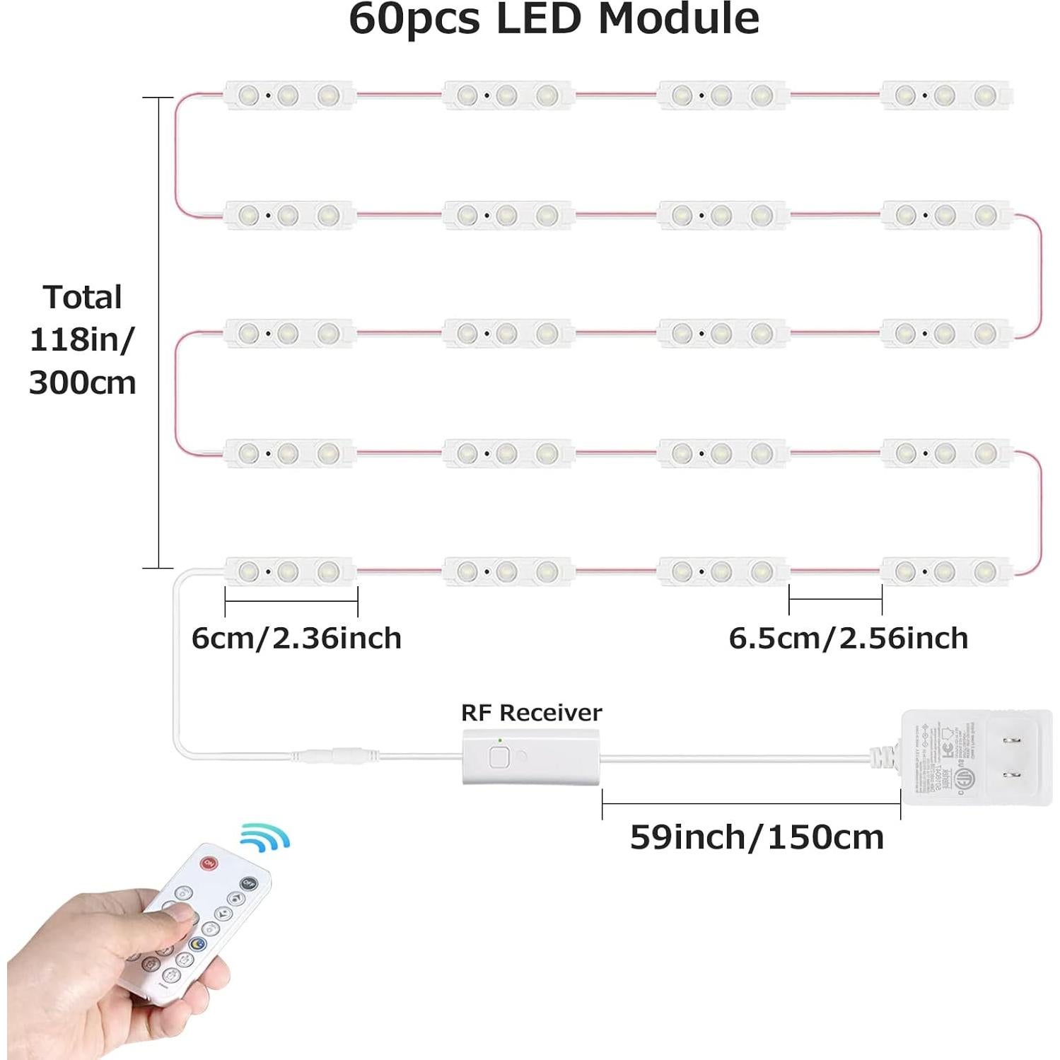 Kintion Luz de Espejo LED 3m Regulable para Maquillaje