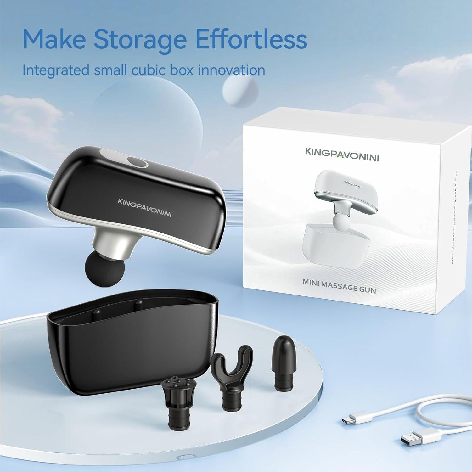 Pistola de Masaje KingPavonini Mini 10 Velocidades 0.23 kg