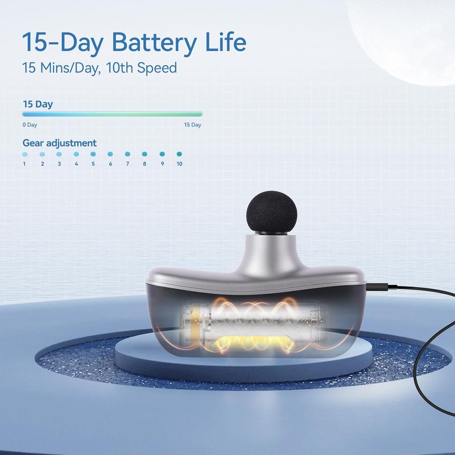 Pistola de Masaje KingPavonini Mini 10 Velocidades 0.23 kg