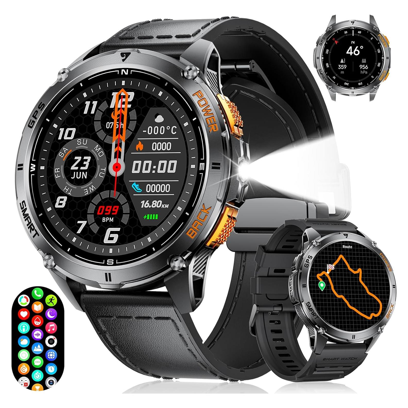 Reloj Inteligente FOXBOX DM4-A GPS Militar 1.43" AMOLED Negro