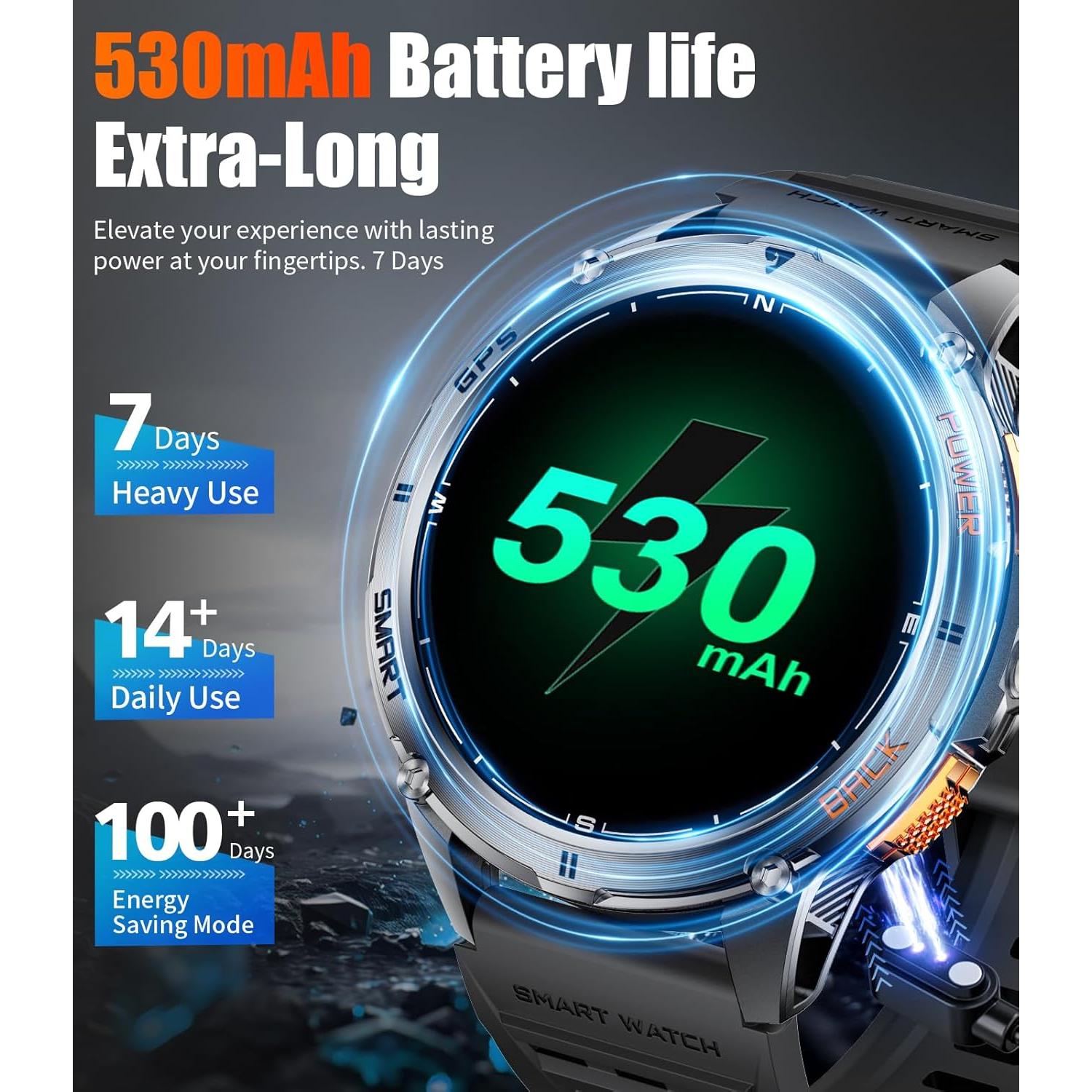 Reloj Inteligente FOXBOX DM4-A GPS Militar 1.43" AMOLED Negro