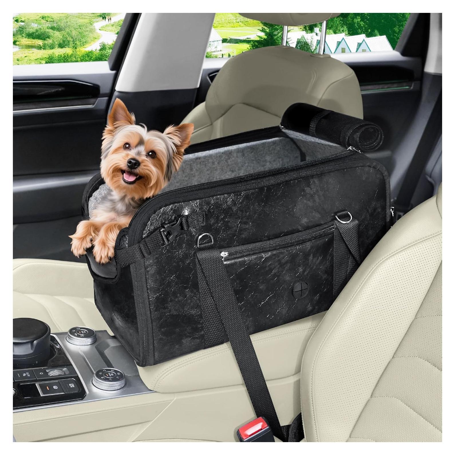 Asiento de Coche para Perros WOYYHO Negro hasta 8.16 kg