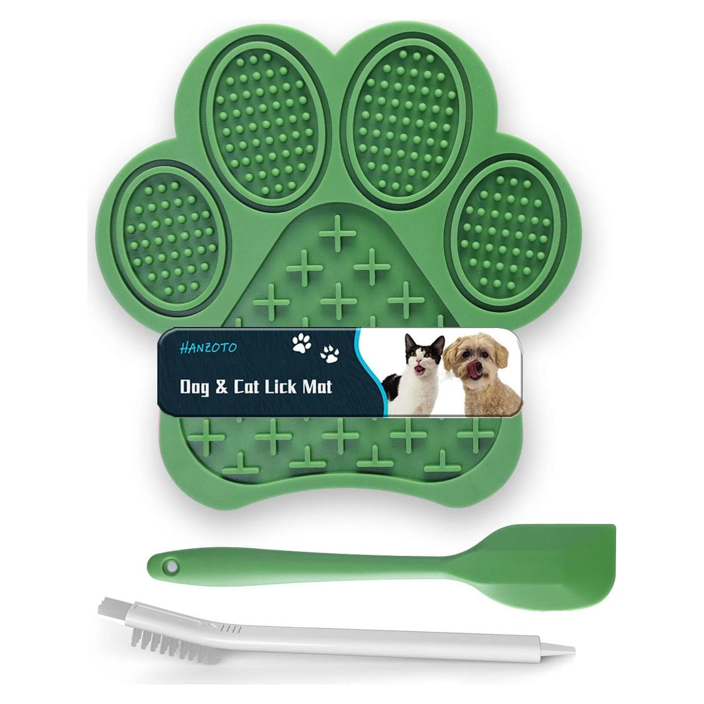 Alfombrilla de Lamer para Perros y Gatos HANZOTO Verde 17cm