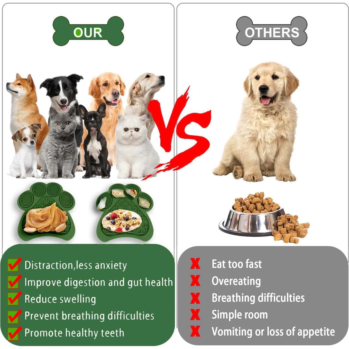 Alfombrilla de Lamer para Perros y Gatos HANZOTO Verde 17cm