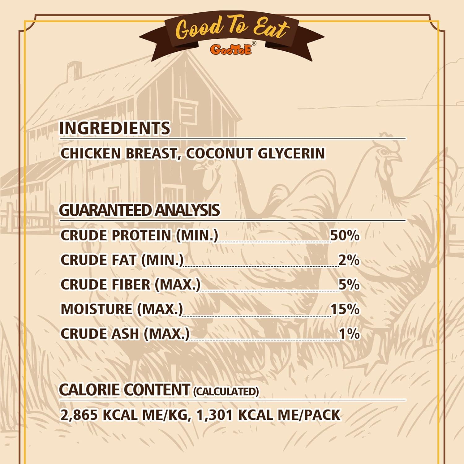 Golosinas para Perros Gootoe Pechuga de Pollo Jerky 450g