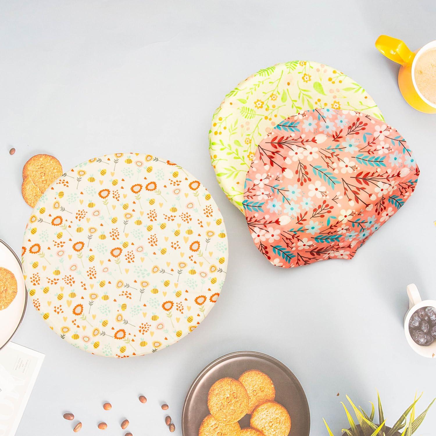 3 Tapas Reutilizables de Cera de Abeja GNHUT 25cm Ecológicas