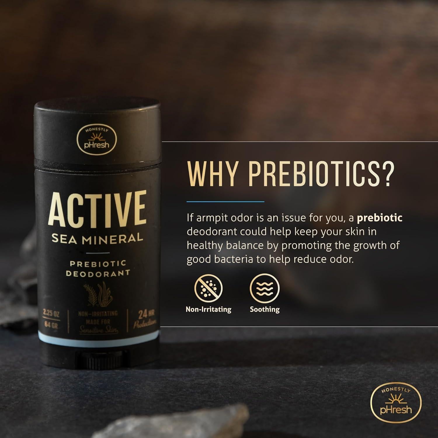 Desodorante Natural Honestly pHresh para Hombres 70.87 g - Libre de Aluminio y Bicarbonato