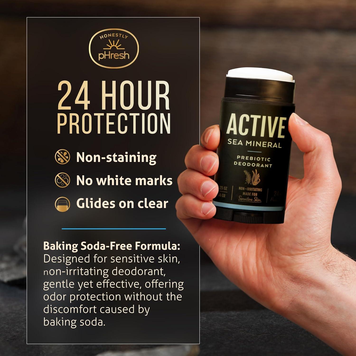 Desodorante Natural Honestly pHresh para Hombres 70.87 g - Libre de Aluminio y Bicarbonato