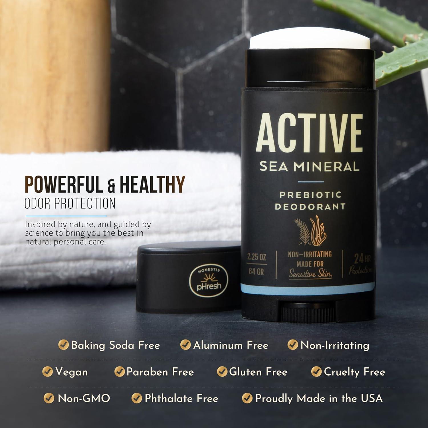 Desodorante Natural Honestly pHresh para Hombres 70.87 g - Libre de Aluminio y Bicarbonato