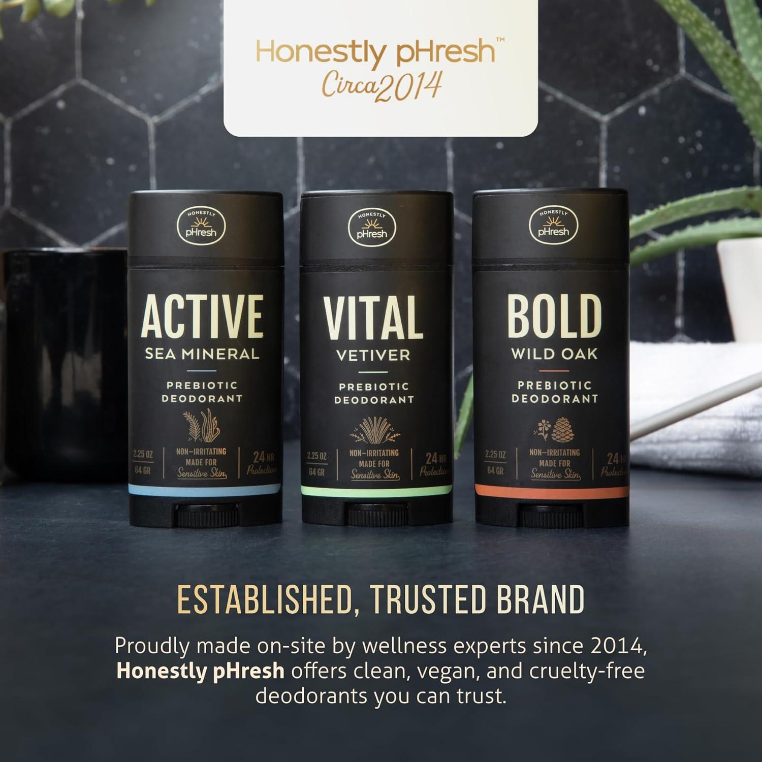 Desodorante Natural Honestly pHresh para Hombres 70.87 g - Libre de Aluminio y Bicarbonato