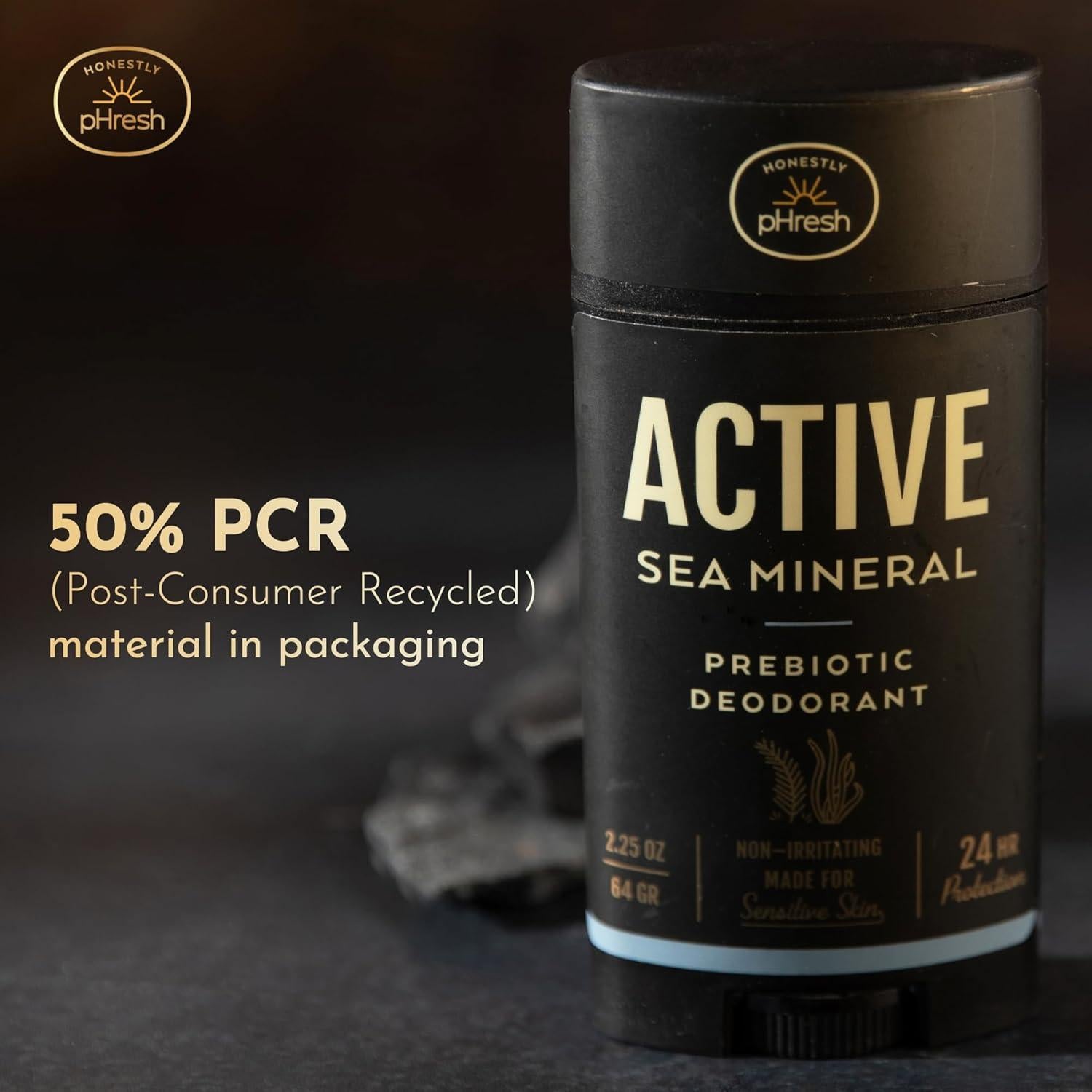 Desodorante Natural Honestly pHresh para Hombres 70.87 g - Libre de Aluminio y Bicarbonato