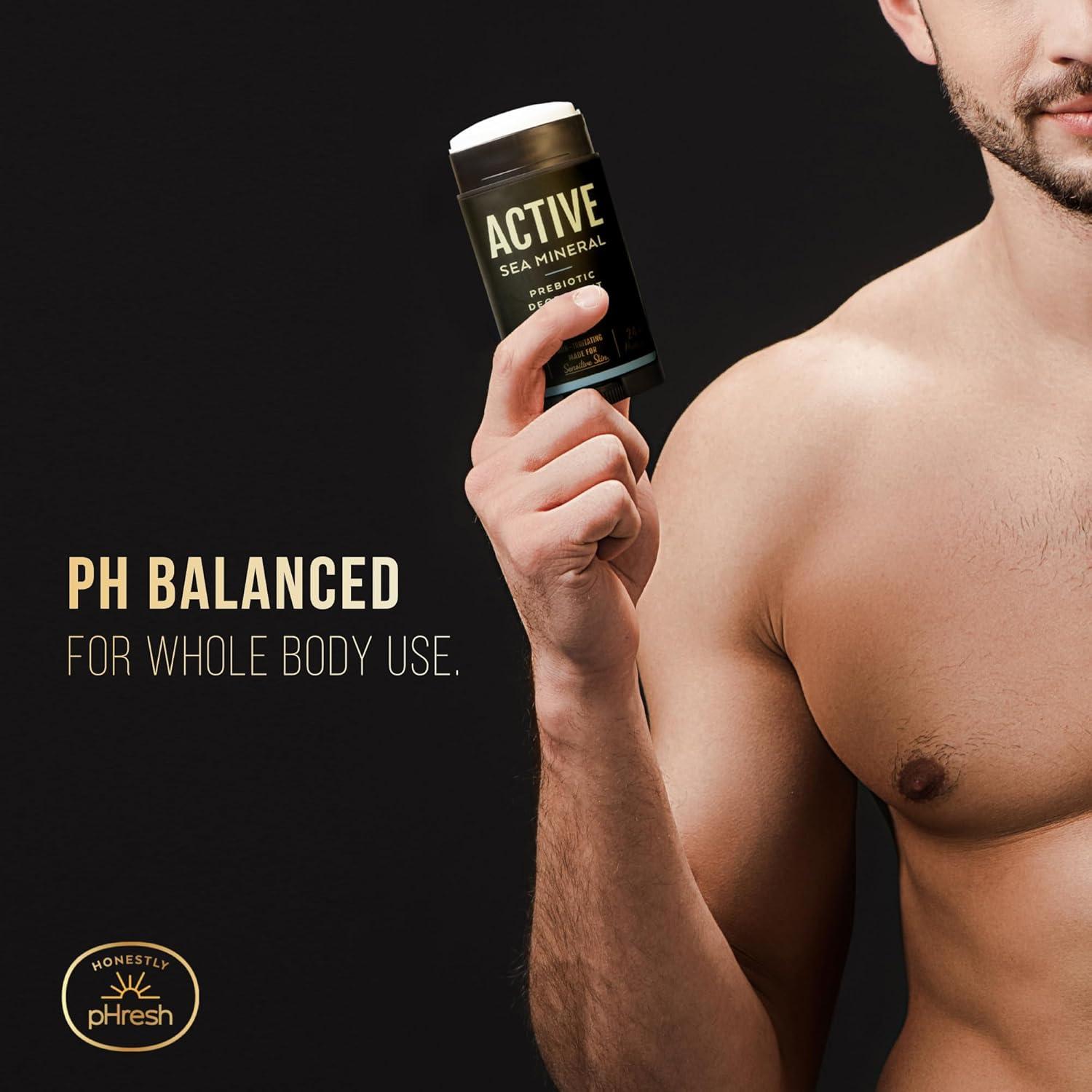 Desodorante Natural Honestly pHresh para Hombres 70.87 g - Libre de Aluminio y Bicarbonato