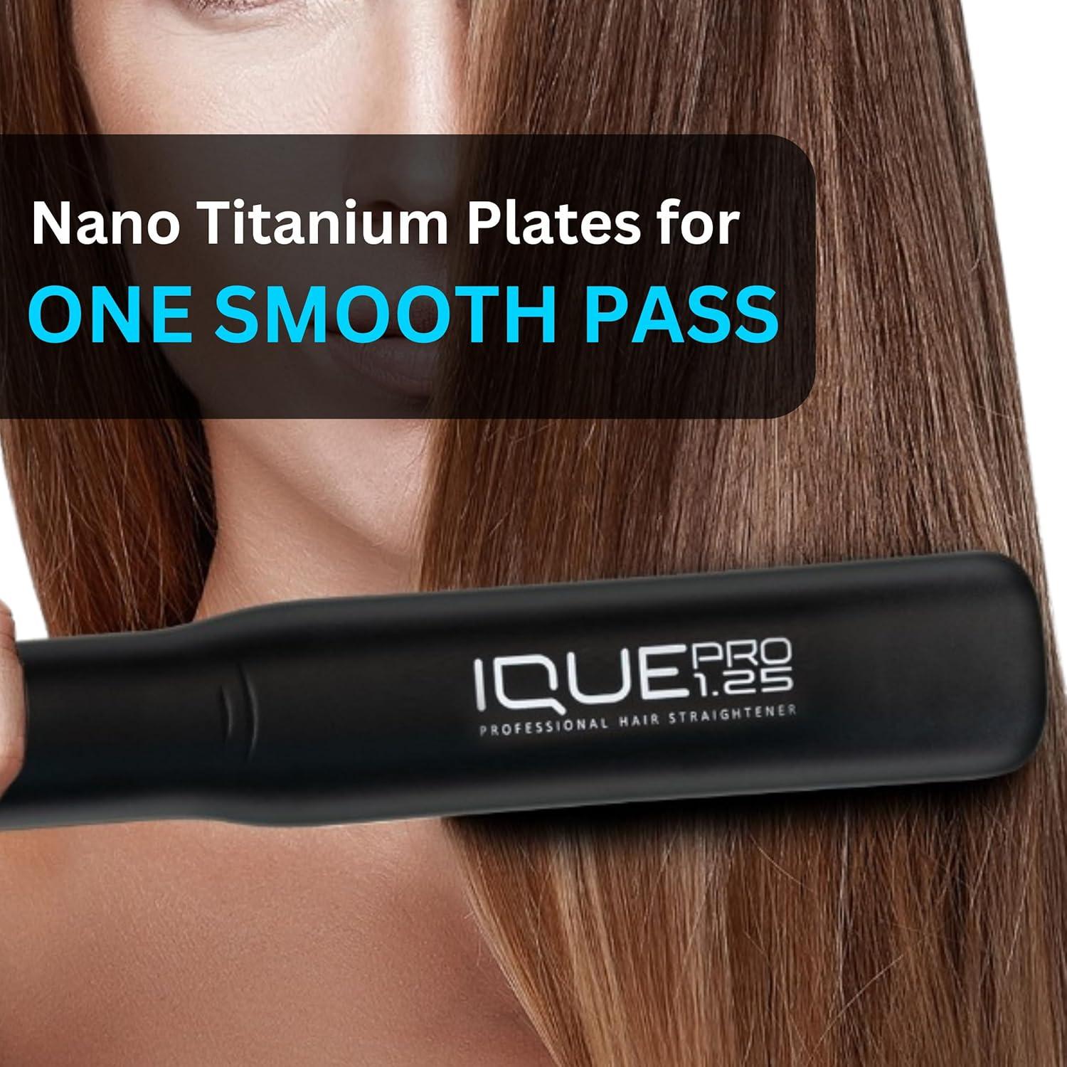 Plancha y Rizador de Cabello iQUE Nano Titanio 1.25" 2-en-1