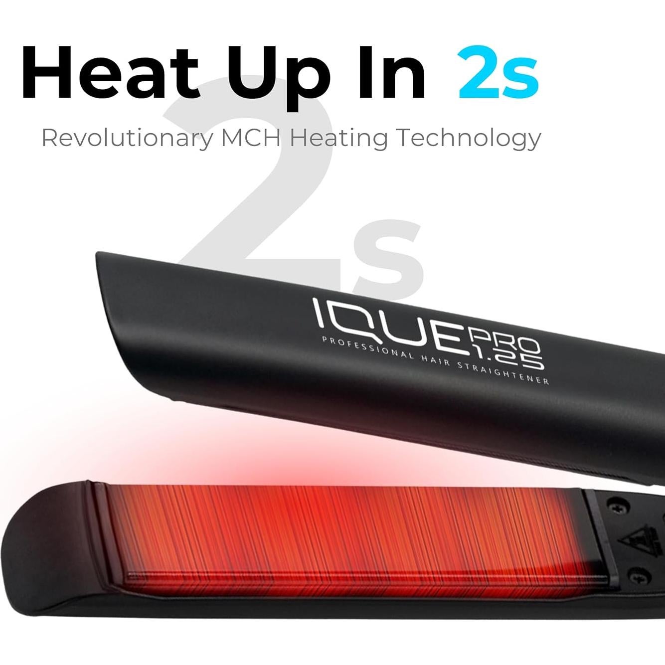 Plancha y Rizador de Cabello iQUE Nano Titanio 1.25" 2-en-1