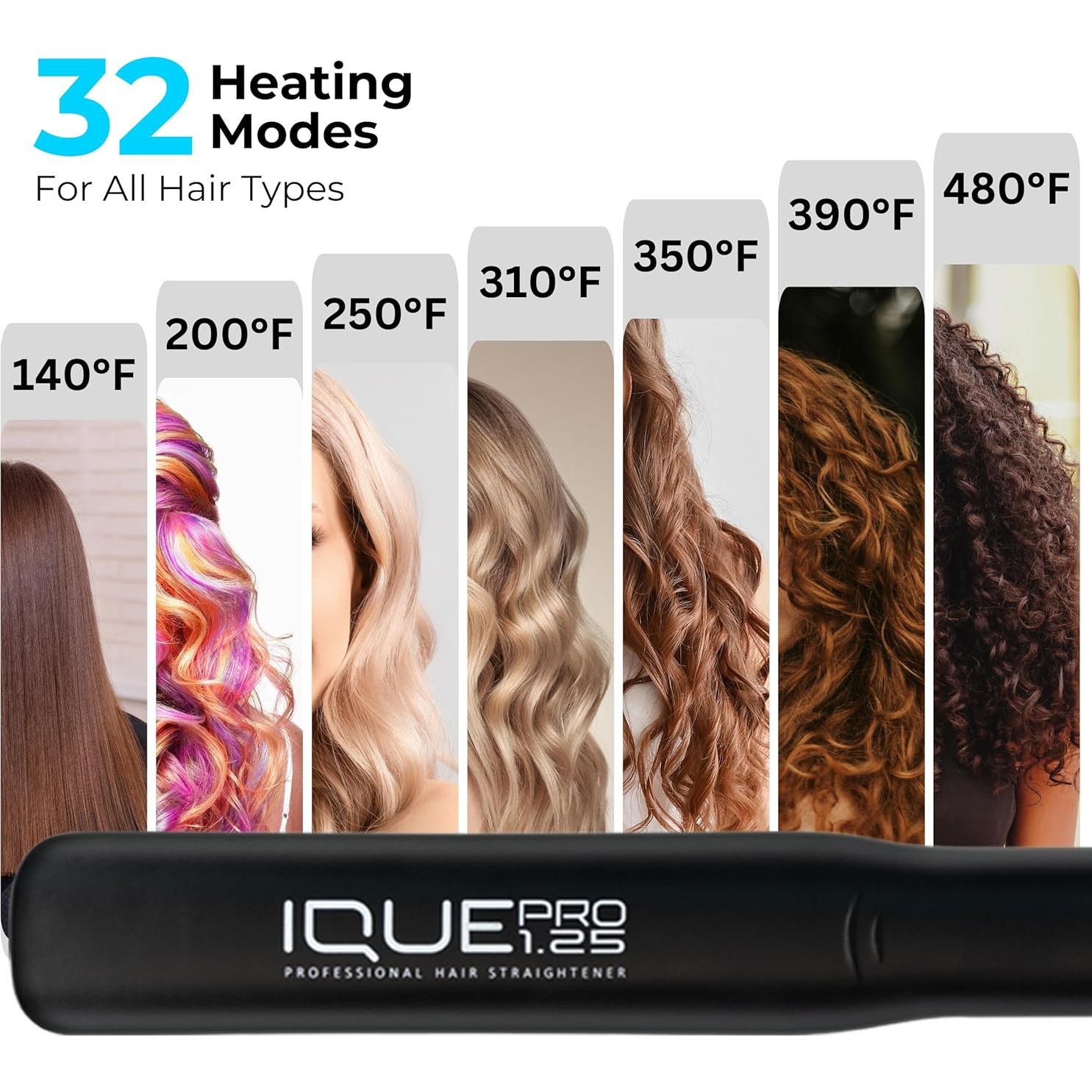 Plancha y Rizador de Cabello iQUE Nano Titanio 1.25" 2-en-1