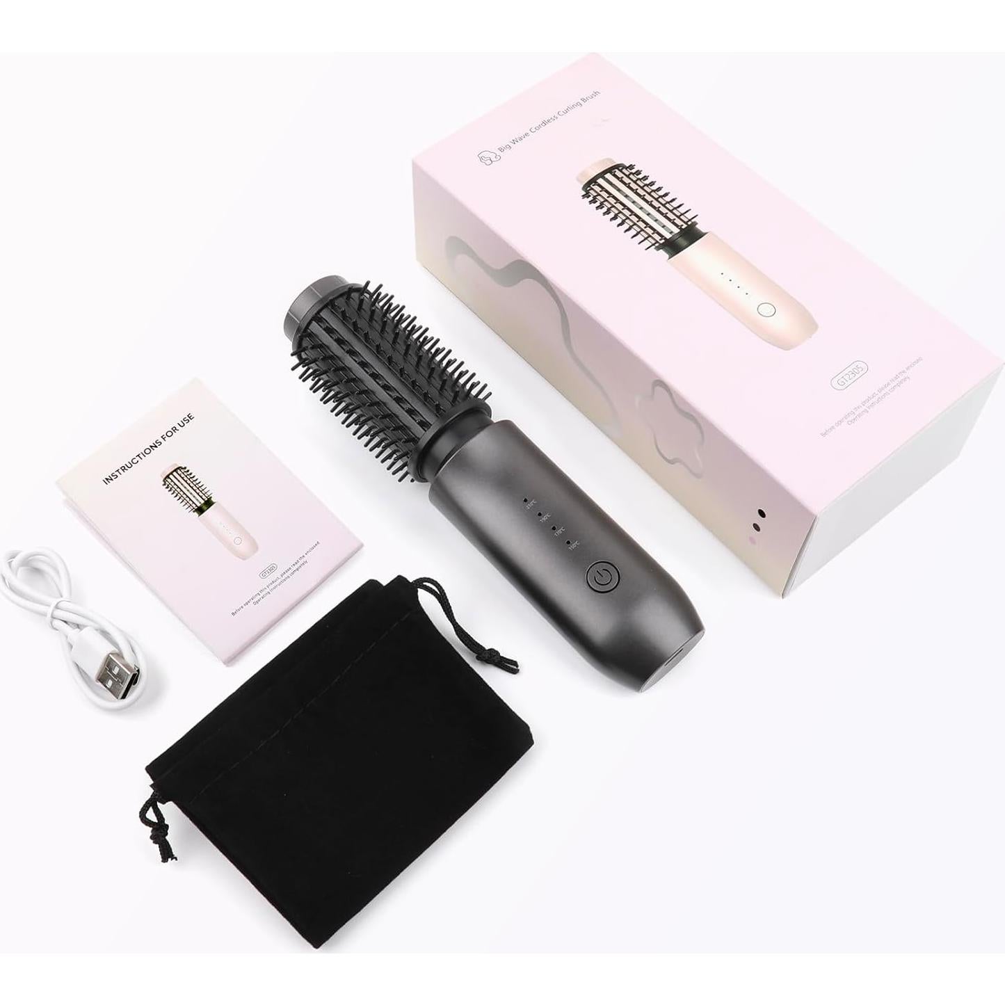 Cepillo Rizador Inalámbrico iTayga GT-2305 7000mAh Negro