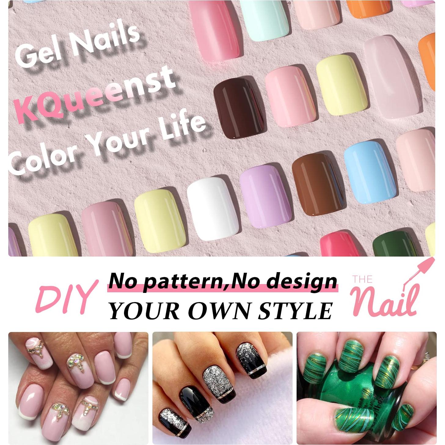 Uñas Postizas Cortas KQueenest Verde Turquesa Reutilizables