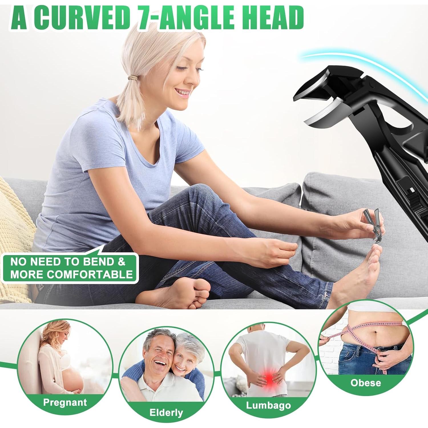 Cortauñas para Pies GJNL con Recogedor y Mango Largo