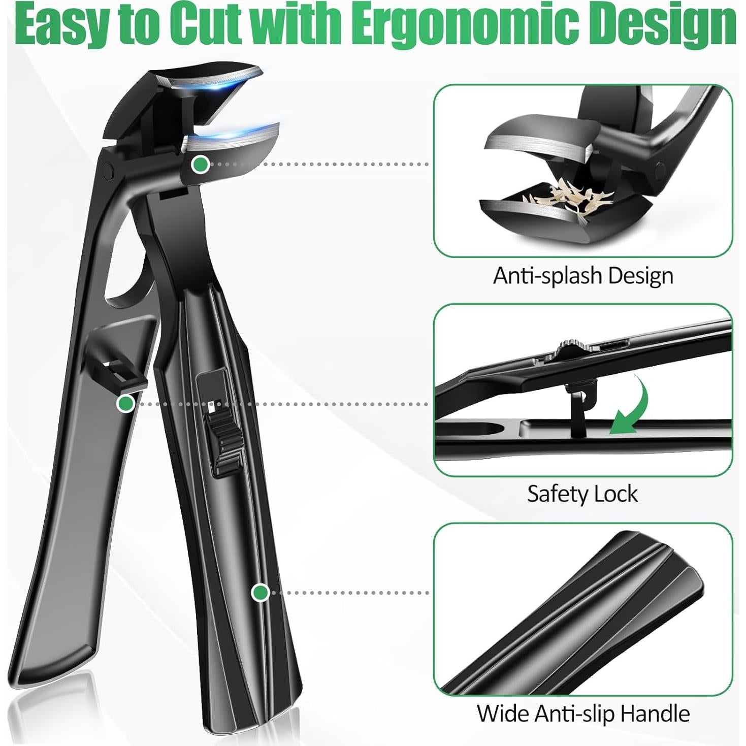 Cortauñas para Pies GJNL con Recogedor y Mango Largo