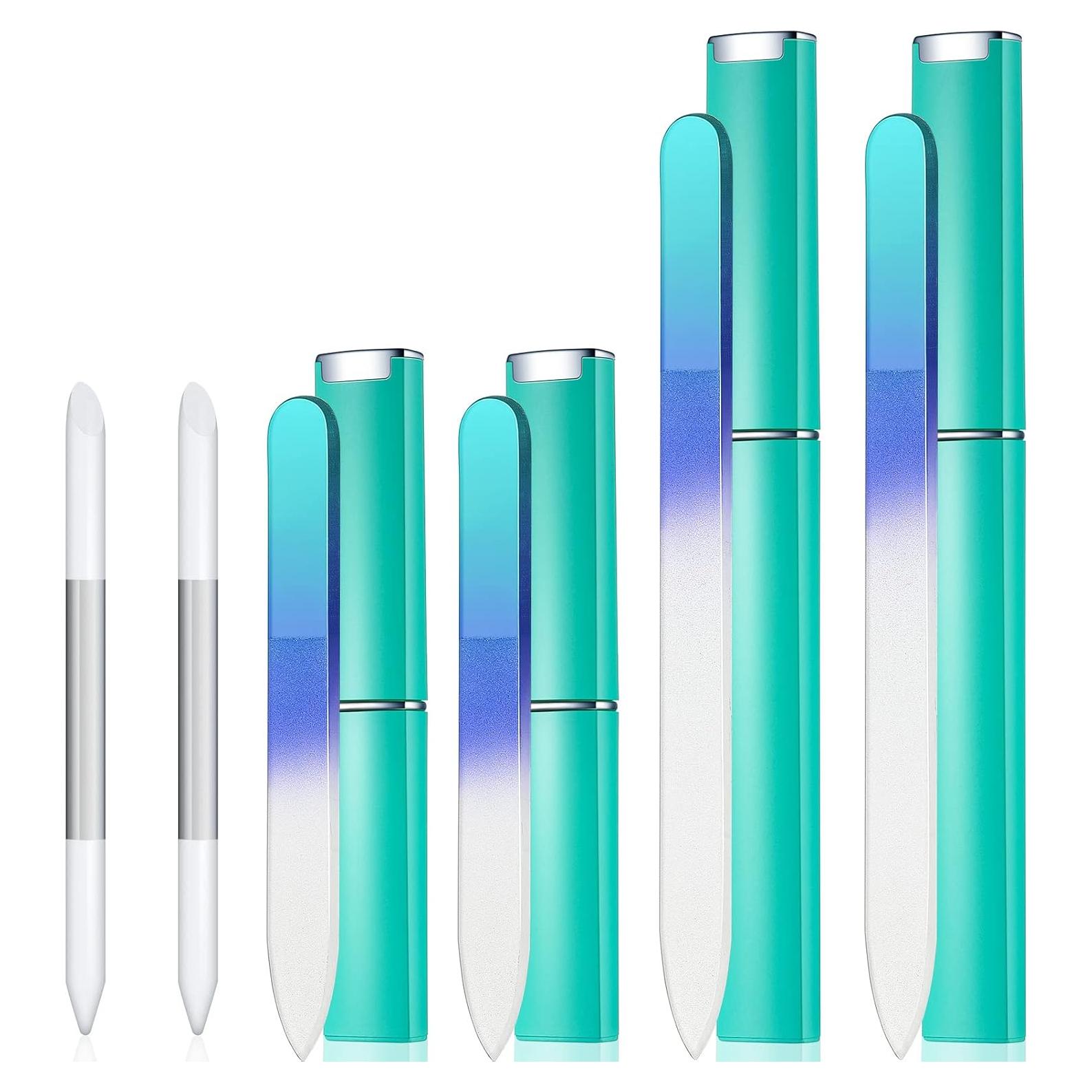 Juego de Limado de Uñas de Cristal Mudder 6 Piezas Verde